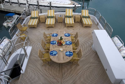 Yacht Amarula Sun sundeck aft