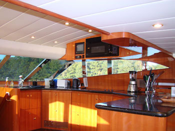 Yacht Charmer galley
