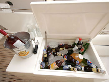 Yacht Charmer aft deck cooler