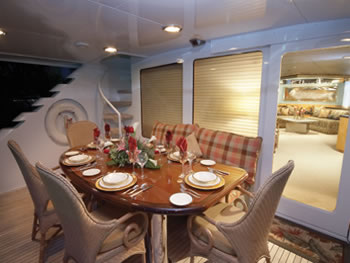 Yacht Independence 2 aft deck