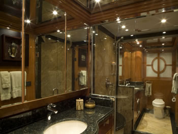 Yacht Tigers Eye master bathroom